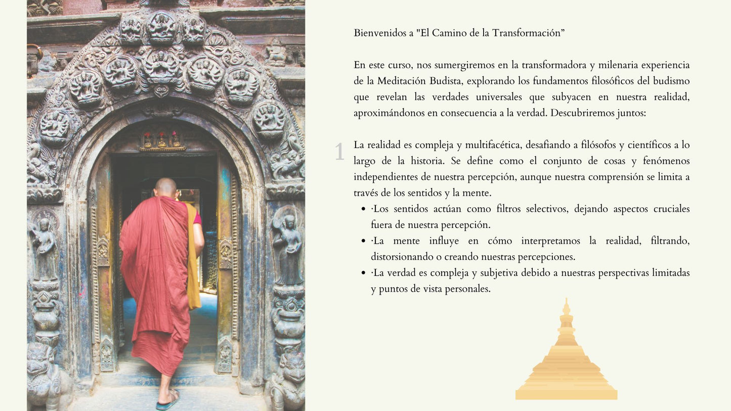 El Camino de la Transformación: Curso integral de meditación budista.