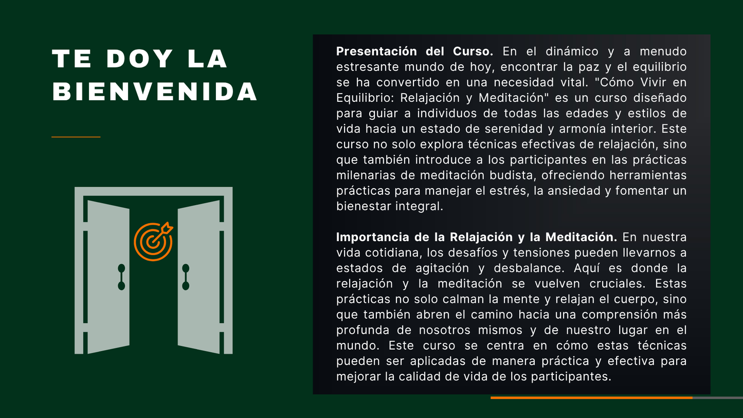 Como Vivir en Equilibrio: Relajación y Meditación.