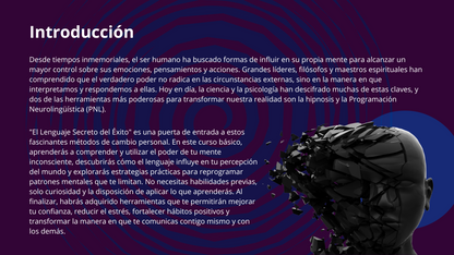 El Lenguaje Secreto del Éxito: Hipnosis y PNL Básicos para el Cambio Personal.